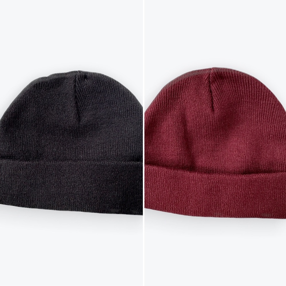 Bundle - Blackwell Fisherman Beanie Toque - Black & Burgundy
